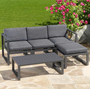 5 Piece Outdoor Patio Aluminum Sofa Set