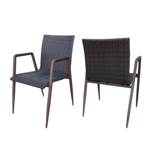 Outdoor Wicker Dining Chairs (Set Of 2)