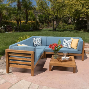 NH811992 Argentine 4pc Outdoor Sectional Sofa Set W/ Cushions