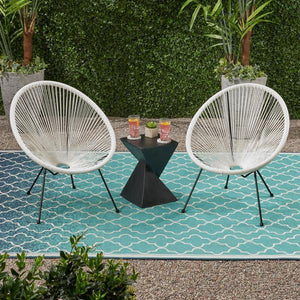 Outdoor Hammock Weave Chair With Steel Frame (Set Of 2) -