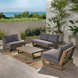 Outdoor 4 Seater Chat Set With Coffee Table -