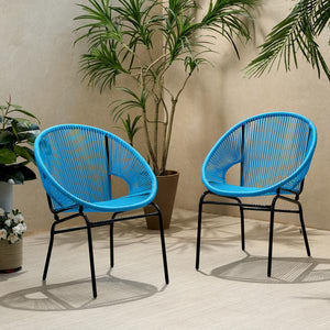 Outdoor Modern Faux Rattan Club Chair (Set Of 2) -  NH560113