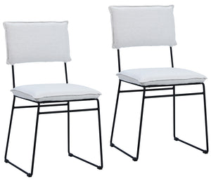 DOV12156WH
SABINA DINING CHAIR WHITE SET OF 2 PERF FABRIC