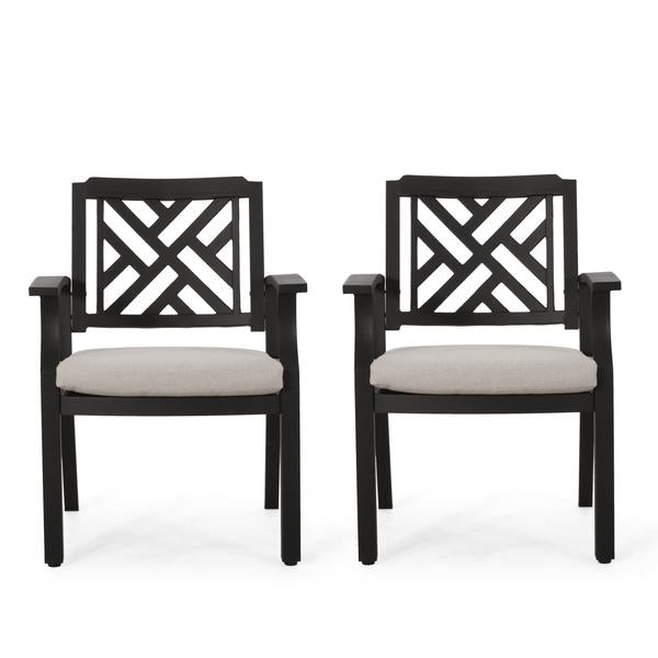 Outdoor Aluminum Dining Chairs, Set Of 2 -